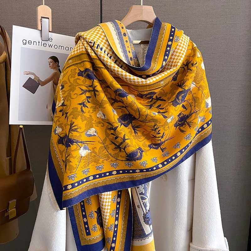 Fashion 53 Color Cashmere Scarf Print Design Thicken Winter Warm Shawl For Women Lady New Pashmina Blanket Neckerchief_voghion.com