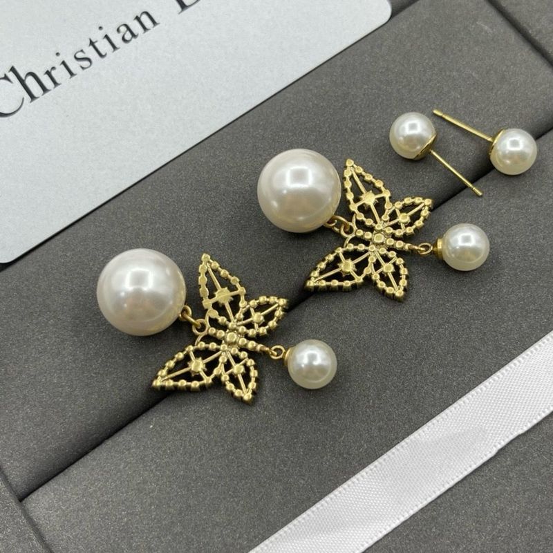 New Butterfly Pearl Earrings In Size Temperament, Fashionable Ins French Earrings, Light Luxury, Versatile And High-End_voghion.com