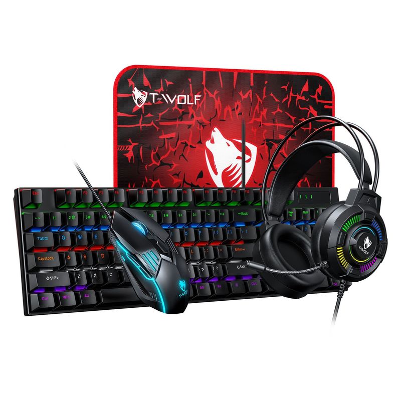TBTF700 Mechanical Keyboard, Mouse, Earphones, Mouse Pad, Three Or Four-piece Set, E-sports Game Set_voghion.com
