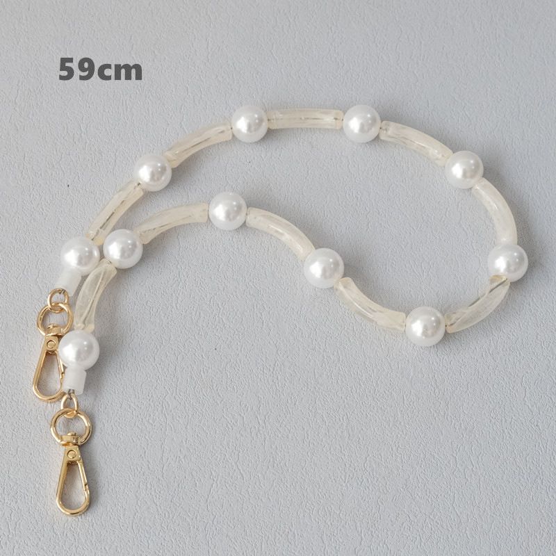 Accessori versatili in acrilico alla moda con perline di perle, tracolla singola, cordino per borsa, catena per telefono_voghion.com