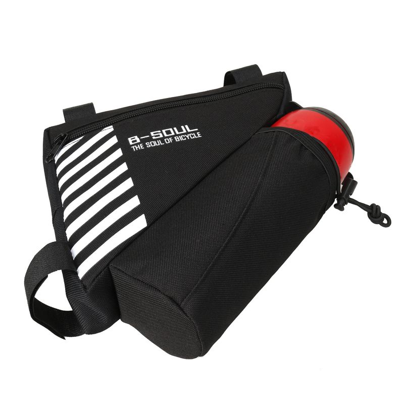 B-SOUL Bicycle Mountain Bike Saddle Can Hold Water Bottle Top Tube Bag Triangle Tool_voghion.com