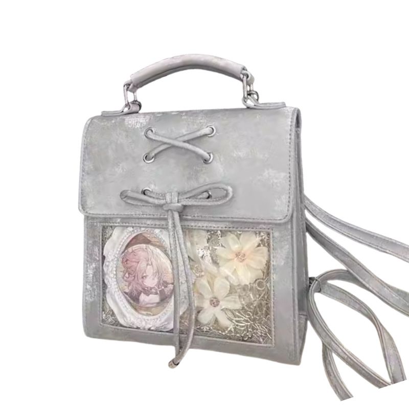 Nuova borsa a tracolla singola con tracolla a grana, piccola e media, per uso quotidiano, con distintivo, per donna, in crema._voghion.com