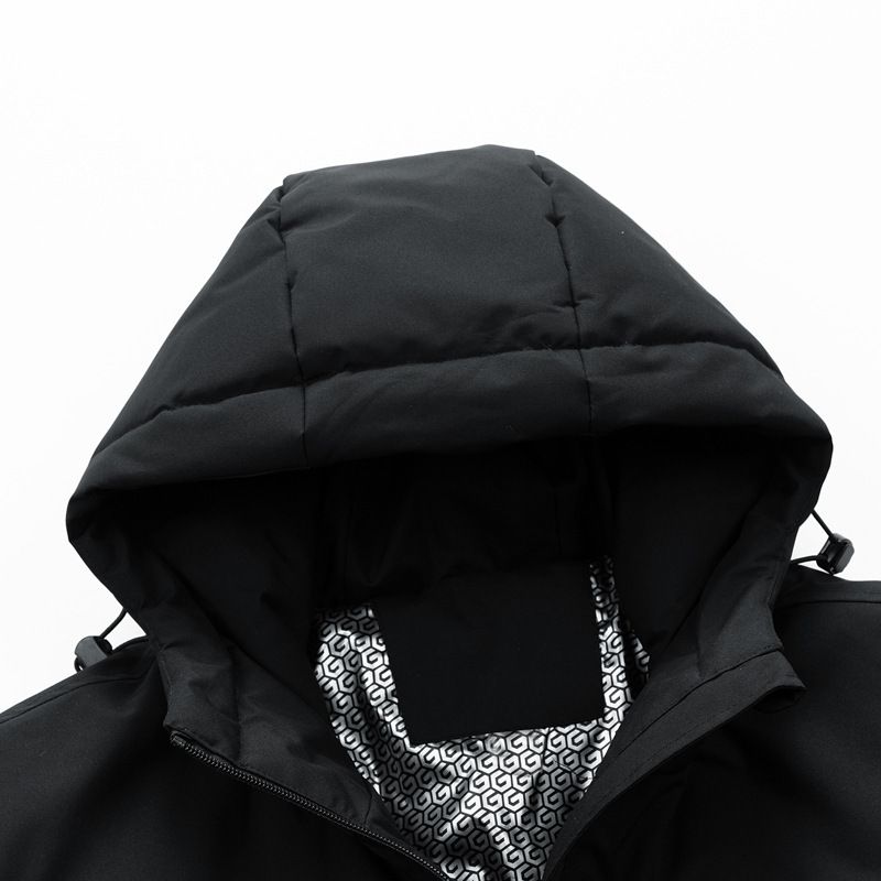 2024 New Winter For Men, Plus Size Loose Casual Cotton Jacket, Trendy Hooded Sports Puffer Jacket With Graphene_voghion.com
