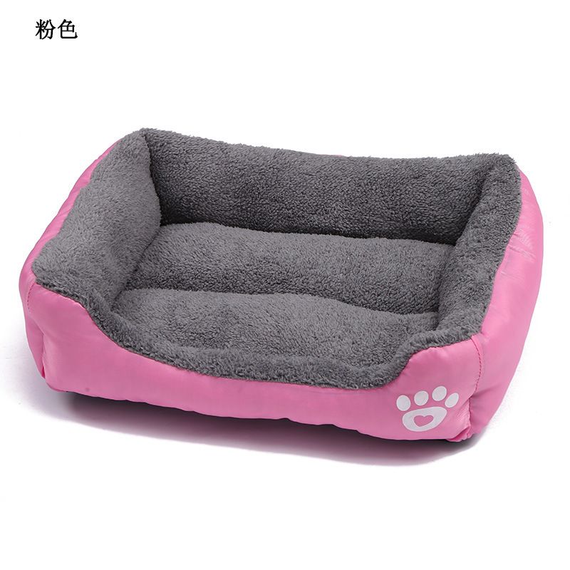 Cuccia per cani in cotone PP, quadrata, color caramella, adatta a tutte le stagioni, a forma di orsacchiotto di Pomerania_voghion.com