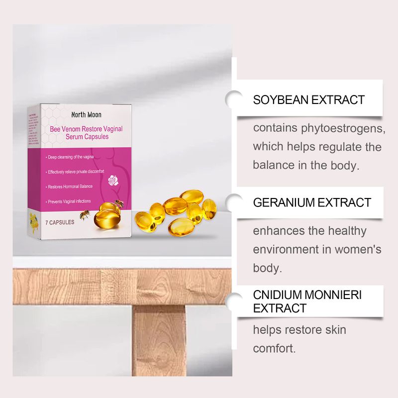 Capsule per la cura delicata della pelle del corpo delle donne North Moon_voghion.com