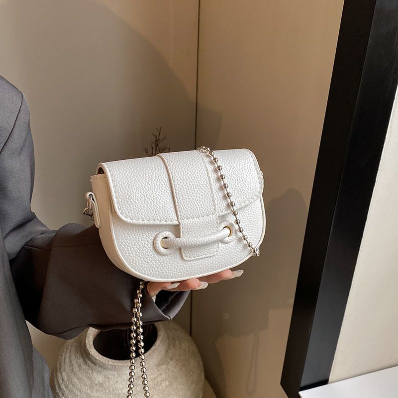 Mini borsa a tracolla estiva con catena, squisita, piccola, alla moda, elegante, di alta qualità, con trama di litchi_voghion.com