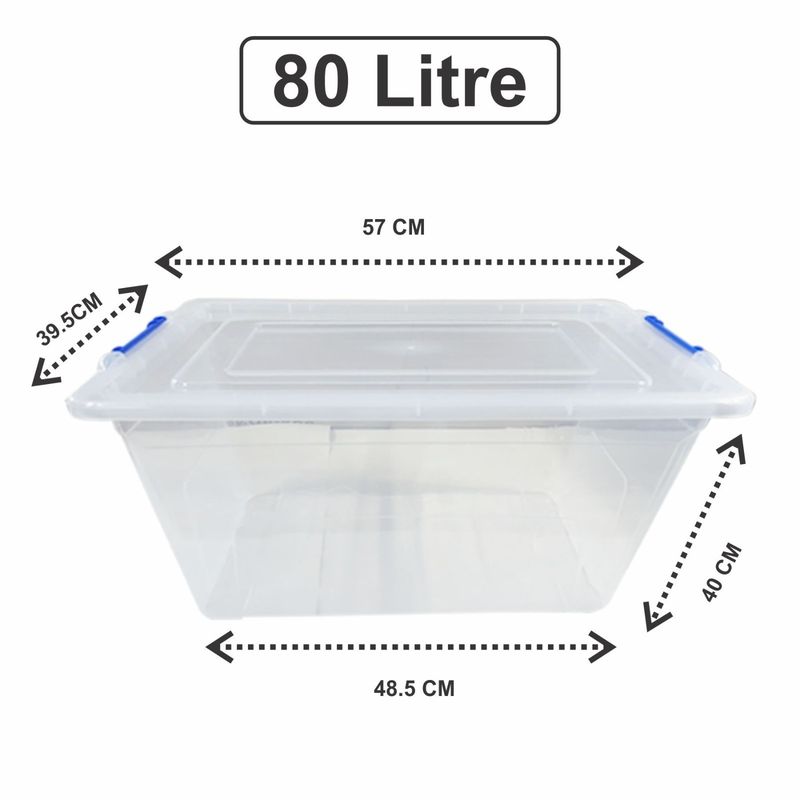Heavy Duty Clear Plastic Storage Boxes With Clip Lids Home Office Stackable Box_voghion.com