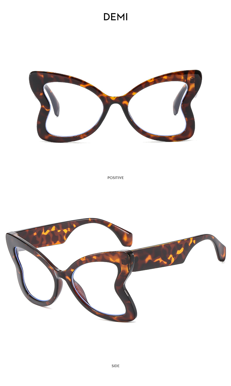 2024 New Women's Butterfly Instagram Populära Flat Mirror Elegant Solglasögon_voghion.com