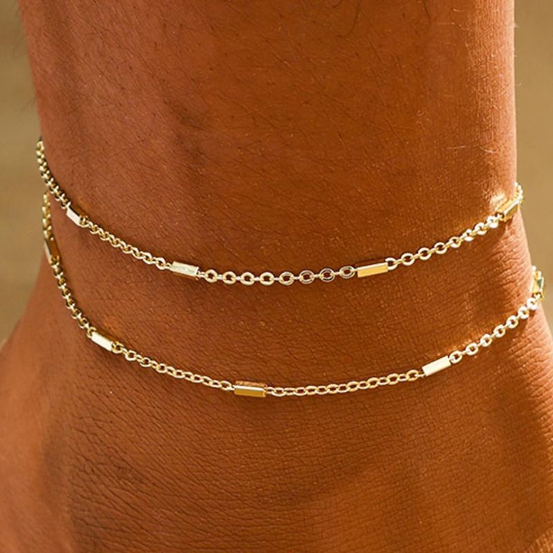 14K Gold Plated Ancient Style Lip Chain Niche Design Minimalist Exquisite High-end Sense Personalized Beach Vacation_voghion.com