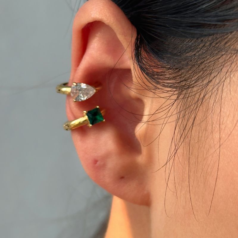 In Stock Factory Wholesale European And American Cross-Border Fashionable INS Retro Titanium Steel Square Water Drop_voghion.com