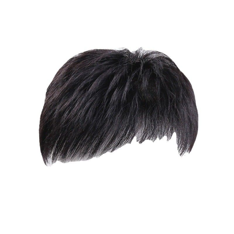 Perucă bărbătească tip patch, cap de un centimetru, chelie mediteraneană, acoperire păr alb, patch natural și respirabil_voghion.com