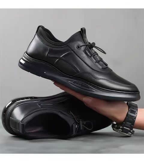 Glide Cross-Border Fashion Business Schnürschuhe aus weichem Leder, flach, formell, britischer Stil, lässige Herrenschuhe_voghion.com