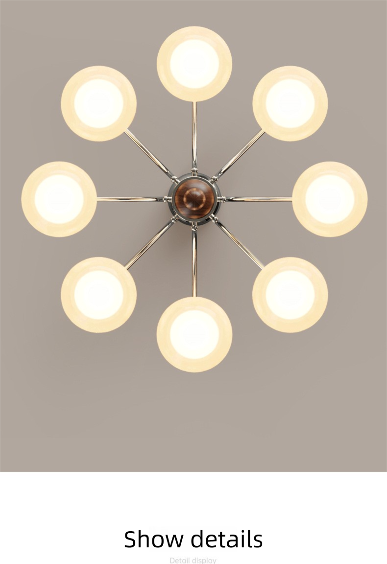 Lustre de salon, modèle 2025, style vintage français, luminaire suspendu pour salle à manger, style américain créatif, en bois massif_voghion.com