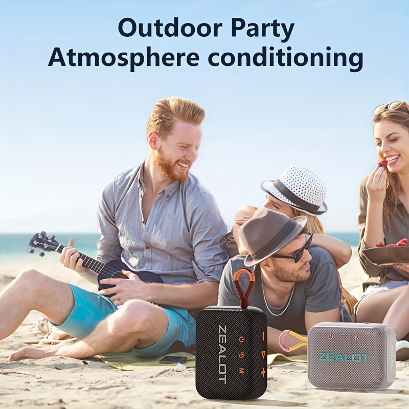 Alto-falantes sem fio ZEALOT S75 10W, alto-falante subwoofer portátil externo, alto-falante sem fio, emparelhamento duplo, bateria de 3600mAh, 10 horas de reprodução estéreo alto,_voghion.com
