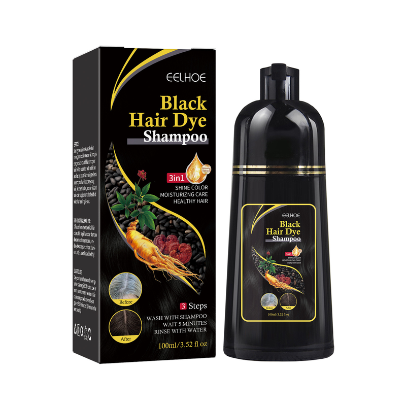 EELHOE Polygonum Multiflorum essence Black Moisturizing Hair Cleaning Repair Softening Shampoo_voghion.com