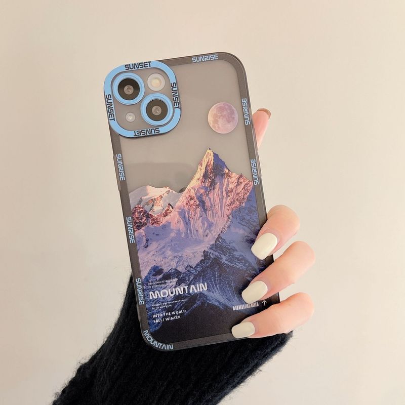 Instagram Snow Mountain 14 Schutzhülle 13 Pro Telefon IP12 Transparente Hülle Explosives Produkt_voghion.com