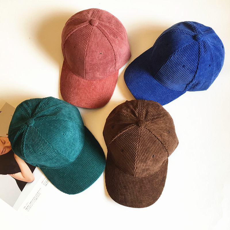 Otroška korejska različica enobarvne svetlobne žametne baseball kape za moške jesensko-zimske trendovske ujemajoče se nevtralne barve_voghion.com