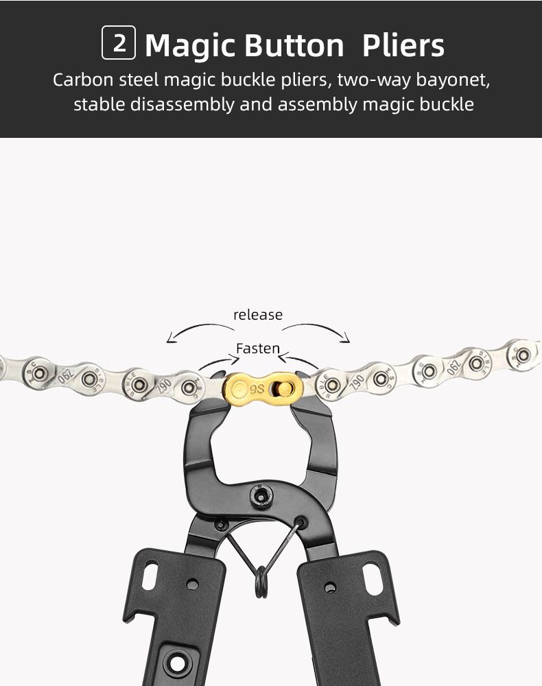 Chain bicycle portable magic buckle pliers, plastic tire pry bar, integrated detachable accessory_voghion.com
