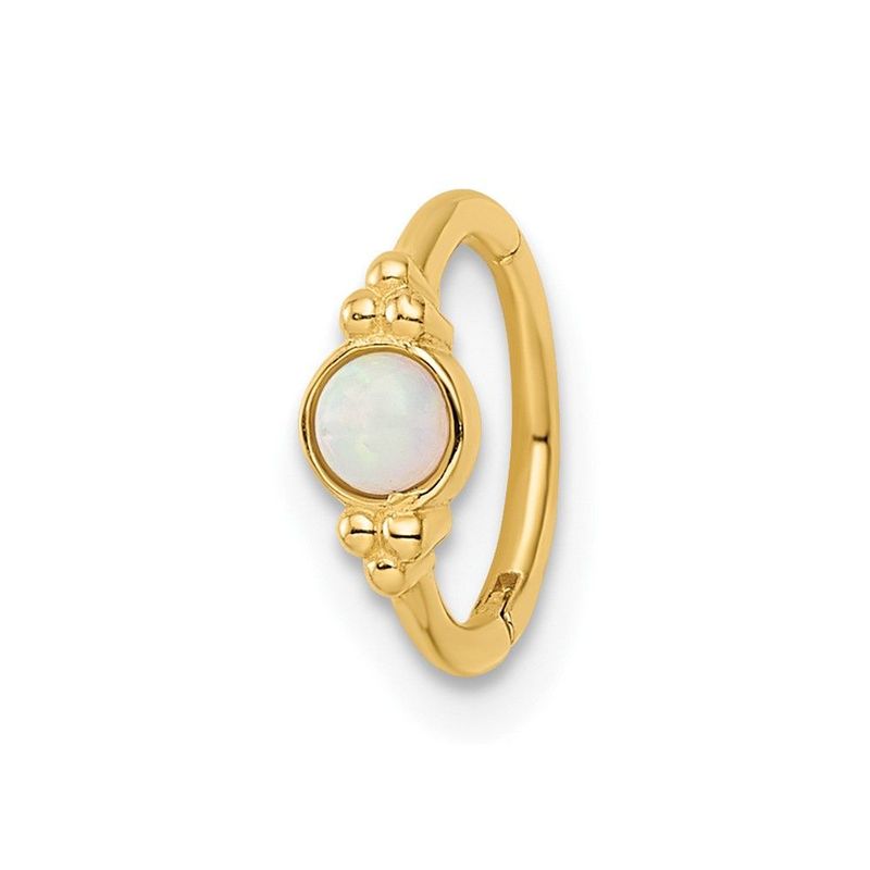 14k 18 Gauge Created Opal Cartilage Ring_voghion.com