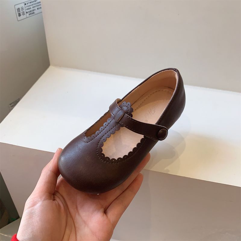 Kinder schuhe Flacher mund kinder leder schuhe kleine prinzessin einzelnen schuhe für mädchen_voghion.com