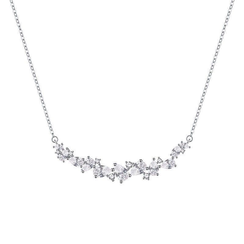 Collar Zhao Yingzi con la misma sonrisa y colgante de circonita para mujer, diseño único, alta gama, lujo ligero._voghion.com