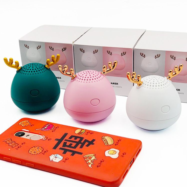 Mini Antler Small Cannon Wireless Bluetooth Speaker Portable Large Volume Home Outdoor Subwoofer_voghion.com