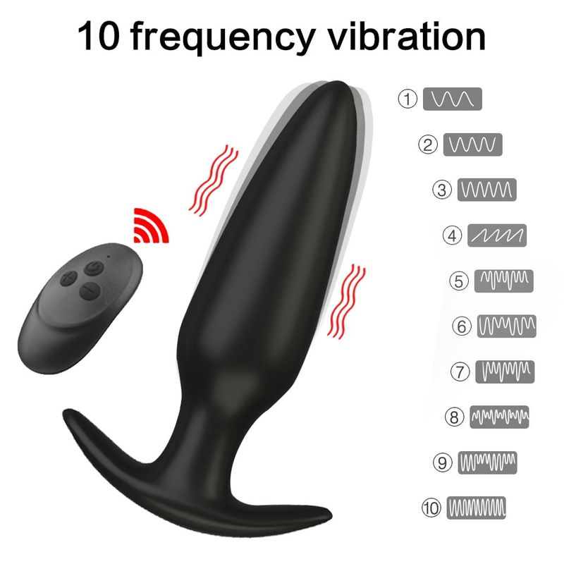 Birdsexy Analplug-Vibrator mit Fernbedienung, konischer vibrierender Buttplug aus Silikon, Prostatamassagegerät, Analspielzeug für Männer und Frauen – kleine Größe_voghion.com