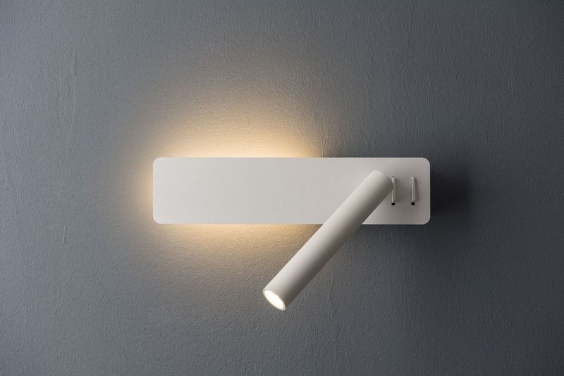 Wall Mounted Reading Light - Adjustable Rotatable LED Bar Lamp With Switch, Minimalist Design For Bedroom, Hotel & Living Room_voghion.com