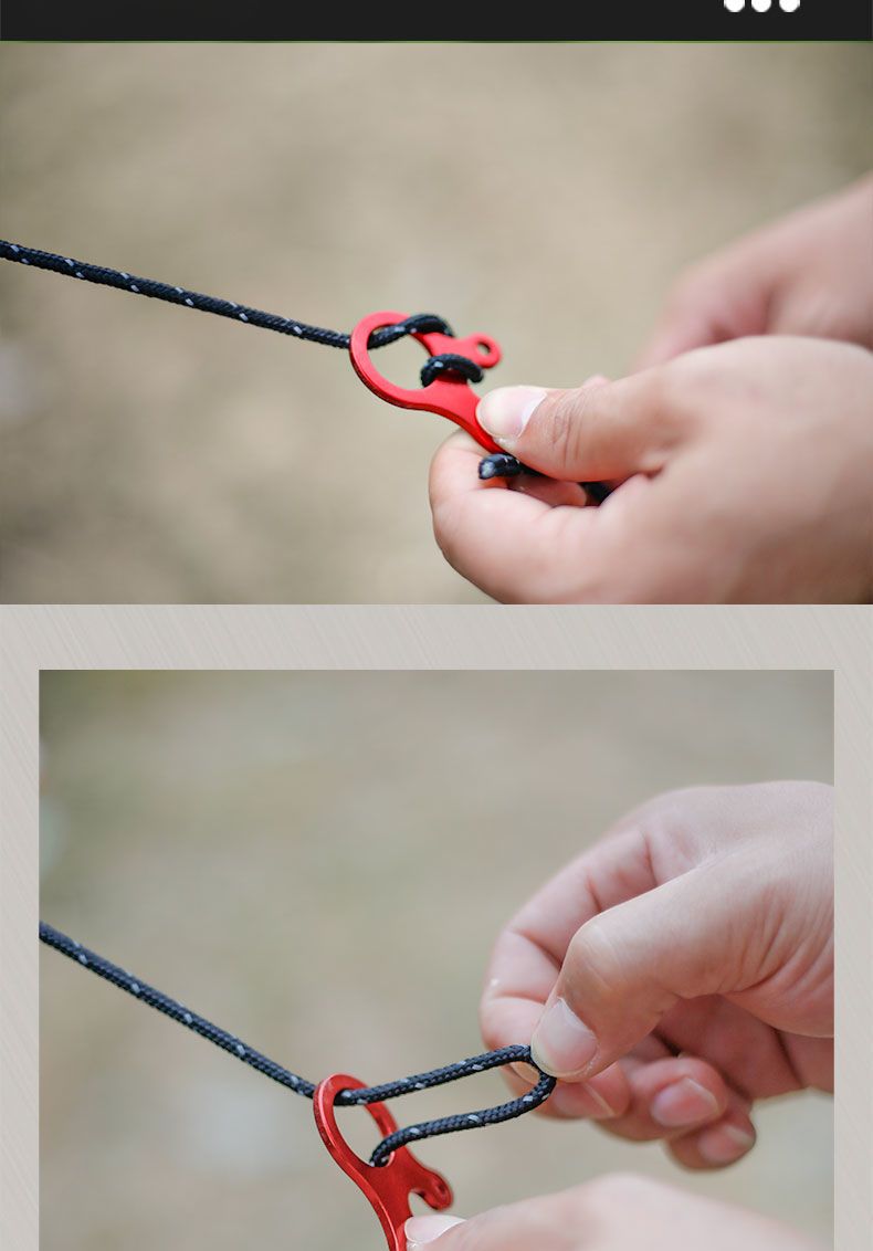 Lona de aleación de aluminio para tienda de campaña al aire libre, cuerda de paracaídas resistente al viento, ajuste elástico, hebilla fija antideslizante_voghion.com