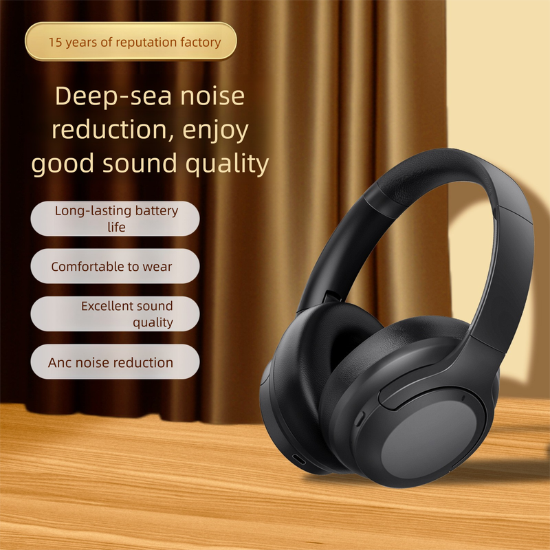 Auricolari Bluetooth wireless da indossare sulla testa, modello privato, riduzione del rumore non in-ear, batteria di grandi dimensioni a lunghissima durata_voghion.com