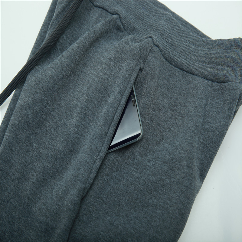 Straight Hoodie Smooth Plate Solid Color Sweater Sport 2 Piece Set Autumn And Winter Fleece_voghion.com