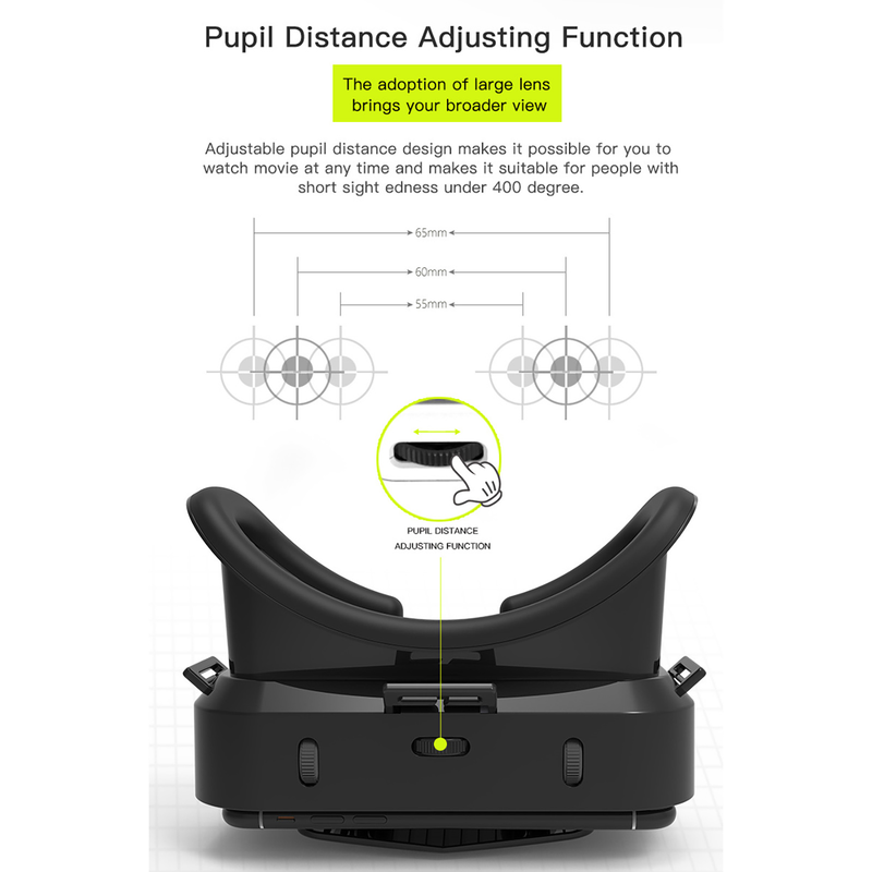 Youshi G10 VR lunettes puissant écran géant immersif Panorama itinérance lunettes de réalité virtuelle pour téléphone portable_voghion.com