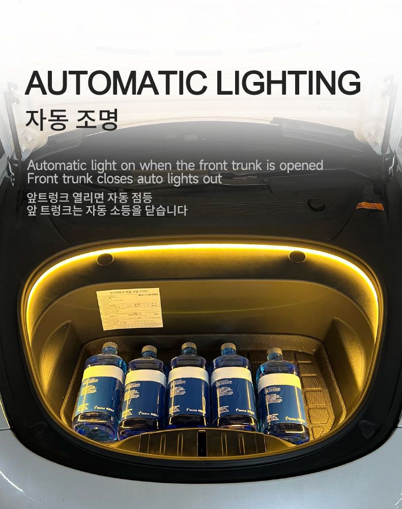 Suitable For Tesla 3/Y/S/X Front Trunk LED Decorative Super Bright Waterproof Light Strip_voghion.com