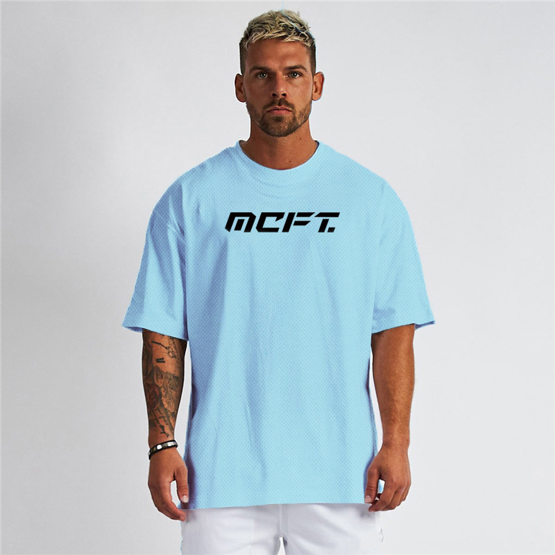 Sommer Herren Schnell Trocknendes Mesh Casual Top Lose Plus Größe Kurzarm Halbarm Sport T-shirt_voghion.com