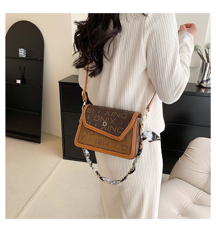 Laukut Presbyopia Väri Kontrasti Ketju Silkki Huivi Naisten Laukku Aasin kirjain kevyt ylellinen lähettilaukku rajat ylittävä yksiosainen toimitus käsilaukku_voghion.com
