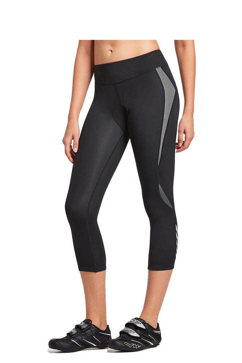 Plus Size Damen Fahrradhose Frühling und Herbst Enge Lange Stoßdämpfungskissen Bequeme atmungsaktive 7/8-Hose_voghion.com
