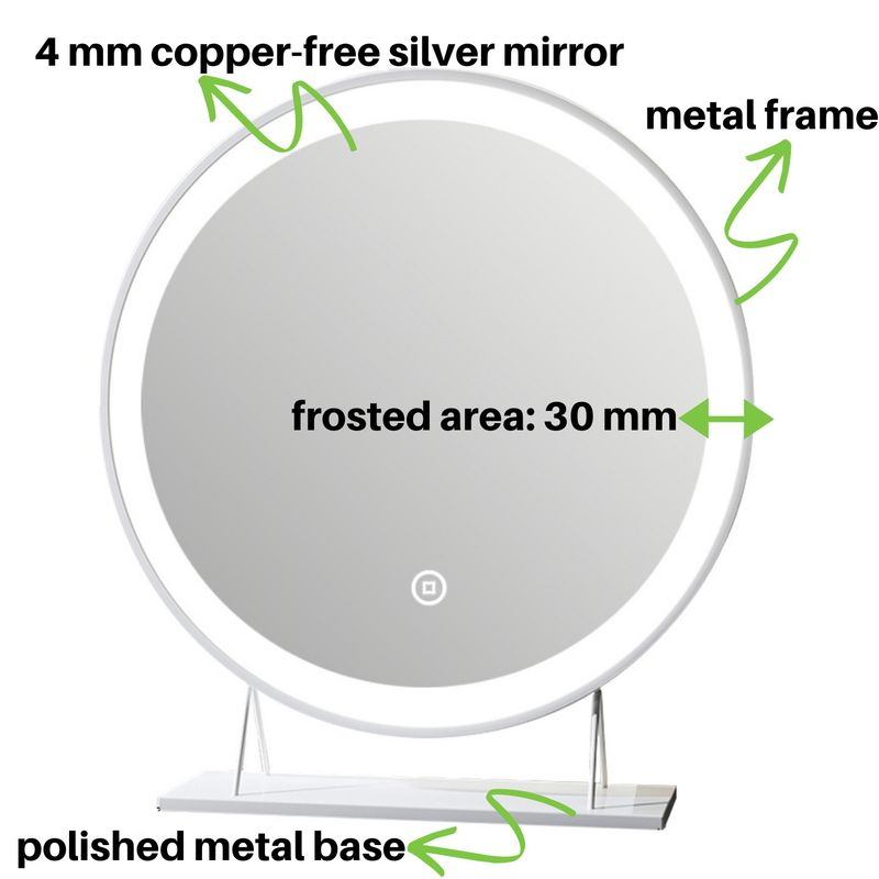 EMKE Round Vanity Mirror With LED Lights Hollywood Dressing Table Make Up Mirror_voghion.com