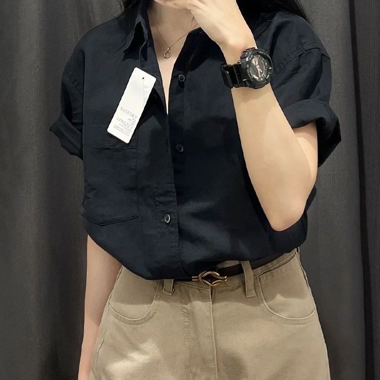 New Short Sleeved Design For Summer, Niche Loose French High-End Top, Women's Shirt Trend_voghion.com