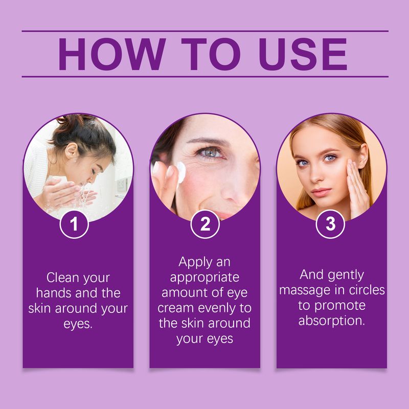 Augencreme, feuchtigkeitsspendend und feuchtigkeitsspendend, sanfte Augenpflege, Massage zarter und glatter Haut, Augencreme_voghion.com