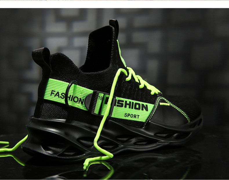 Herrenschuhe Klingenschuhe Fischschuppen-Sportschuhe Neue Herren-Laufschuhe fliegende gewebte atmungsaktive Freizeitsportschuhe_voghion.com