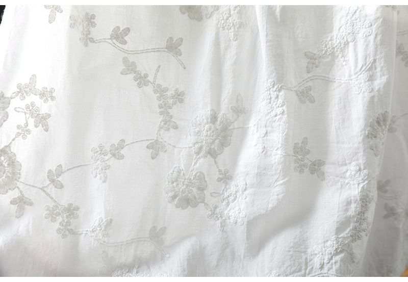 Embroidered Jacquard Long Sleeve For Women Loose Fit Youthful Spring Sweet Artistic Colorful Buttoned Base Shirt_voghion.com