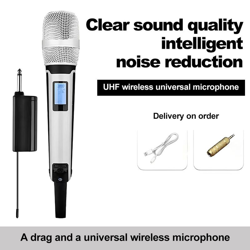 SKM9000 Professionelles kabelloses Universal-Handmikrofon mit einem Drag Two-Handheld-Mikrofon für den Heimgebrauch, Soundkarte, Stereoanlage, Karaoke-Bühne im Freien_voghion.com