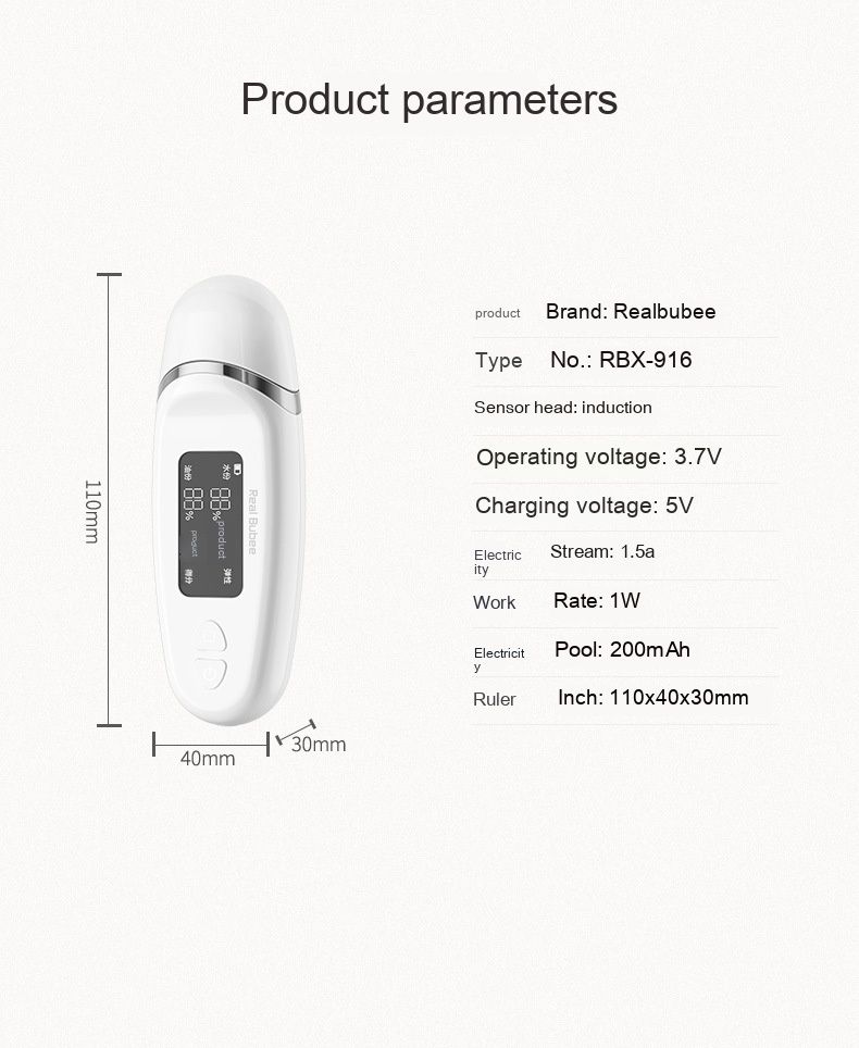 Digital Skin Oil Moisture Tester Moisture Oil Content Facial Skin Analyzer Detection Skin Condition Monitor Hydrating_voghion.com