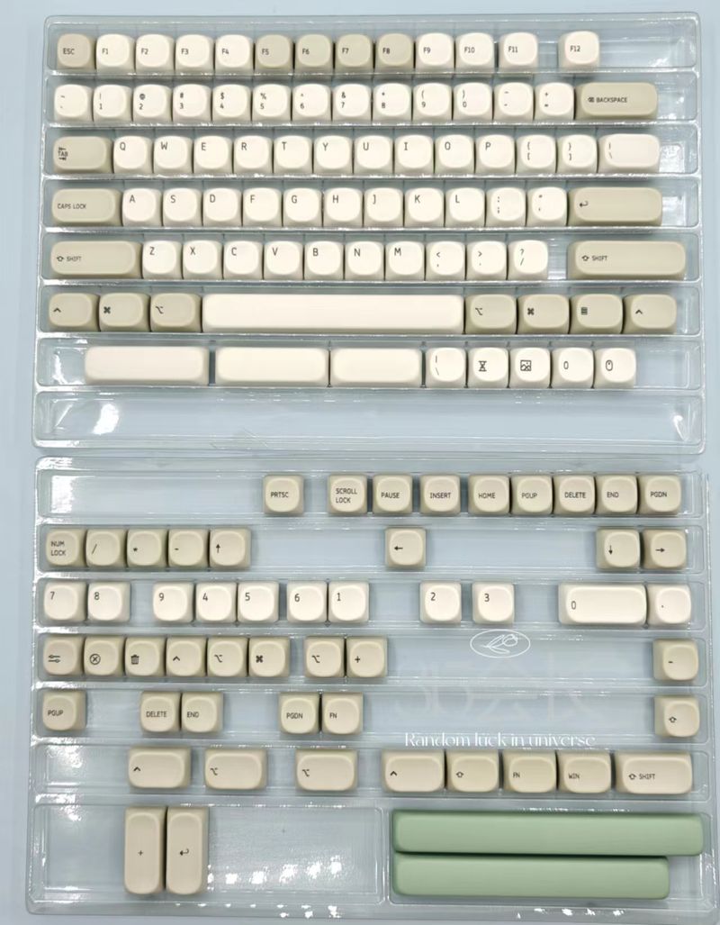 Normcore Retro Style Key PBT Sublimacja Moa Wysokość Ball Cap Pasuje Do Klawiatury Nical 68 8798 104_voghion.com