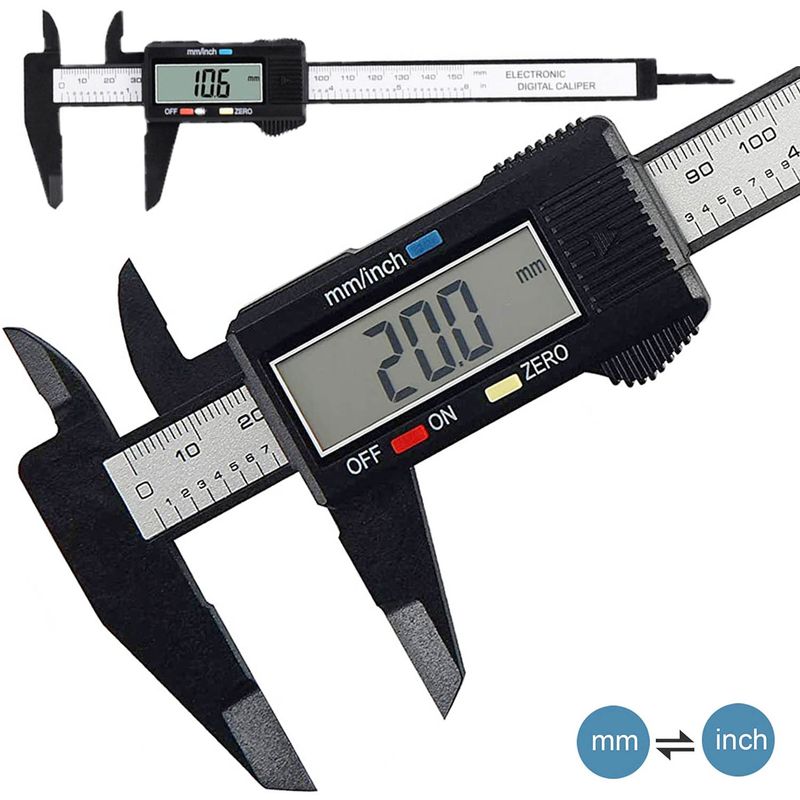 150mm 100mm Electronic Digital Caliper Carbon Fiber Dial Vernier Caliper Gauge Micrometer Measuring Tool Digital Ruler_voghion.com