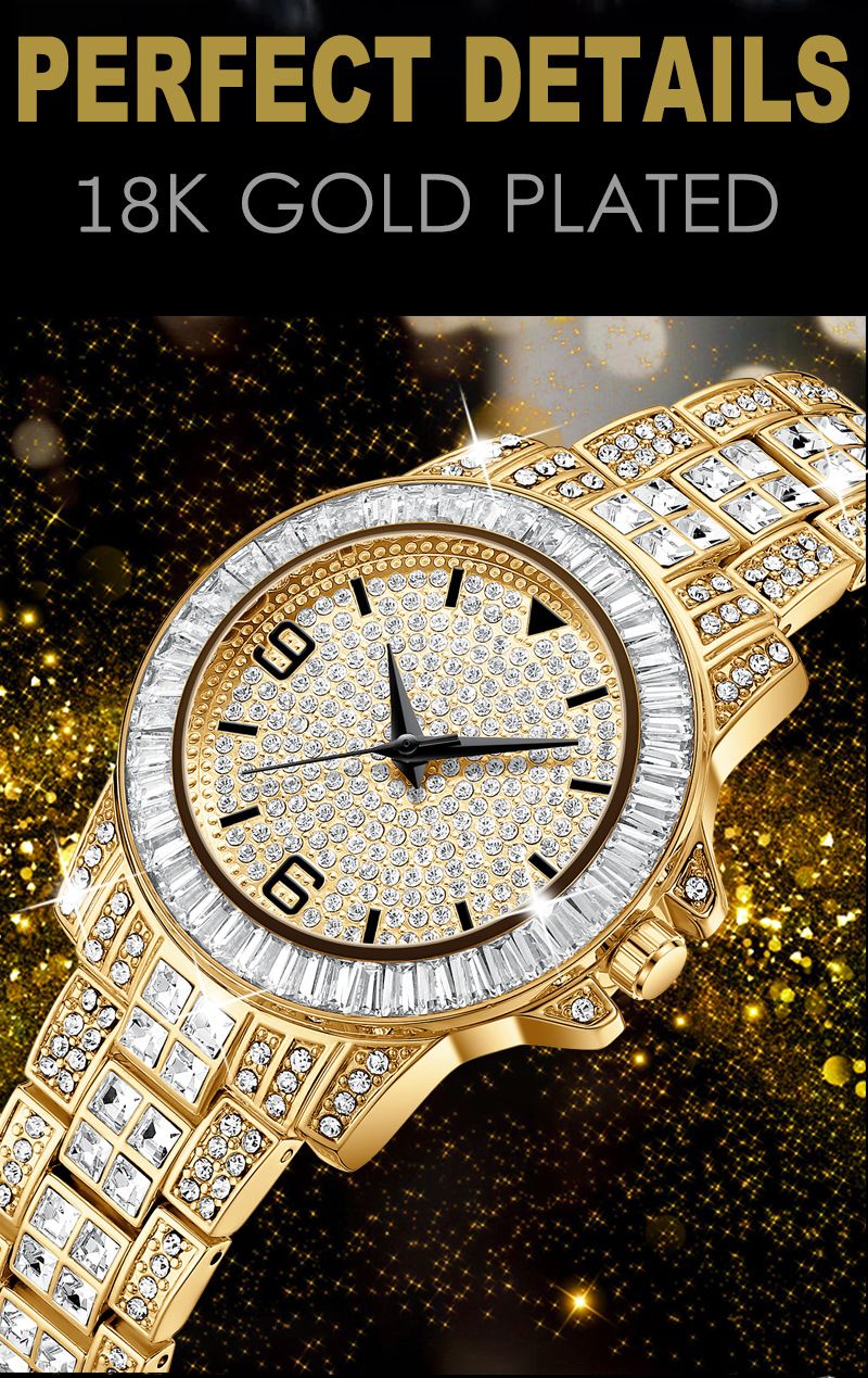 Women's Elegant Diamond Quartz Watch With Sparkling Crystal Bezel, Waterproof Stainless Steel Band, Fashionable Minimalist Design For Daily Wear_voghion.com