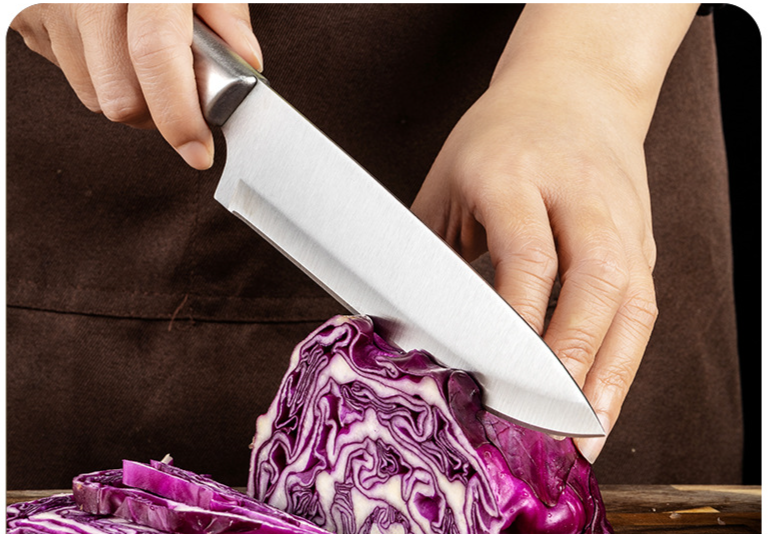 Stainless Steel Hollow Handle 8-Piece Kitchen Household Chef Meat Cutting Vegetable Fruit Multi-Purpose Knife Set_voghion.com