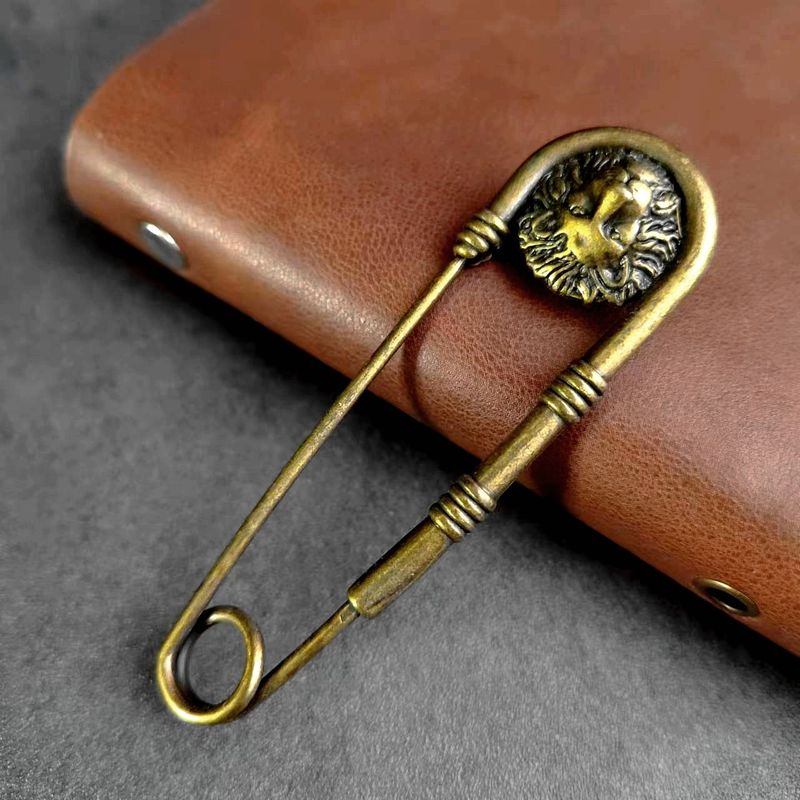 JM Bronzo Antico Elettrolitico Motivo Piuma Fiore Ramo Uccello Foglia Spilla Artistica Grande Accessorio_voghion.com