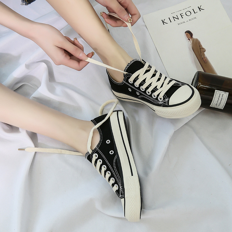 Canvas Schuhe modische und vielseitige Frauen Low Top Paar 2024 neue koreanische Version klassische Männer_voghion.com