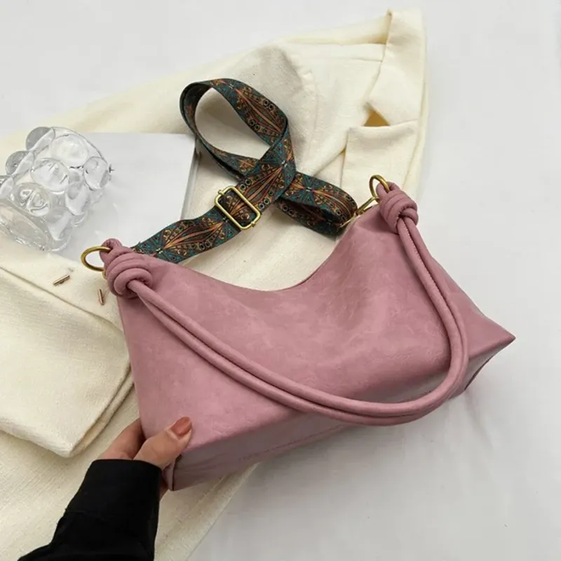 Borsa da donna alla moda, in morbida pelle di alta qualità, con tracolla singola, geometrica, ampia 250207l_voghion.com